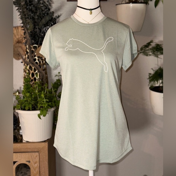 Puma Mint Green Tee with Iconic Logo - Picture 1 of 2